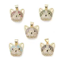 Brass Micro Pave Cubic Zirconia Pendants