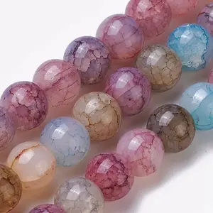 Crackle Glass Beads Strands