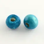 Dyed Natural Wood Beads