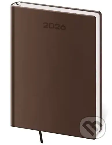 Denní diář 2026 A5 Soft hnědý