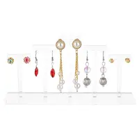 Detachable Acrylic 5 T-Bar Earrings Display Risers