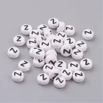 Acrylic Horizontal Hole Letter Beads