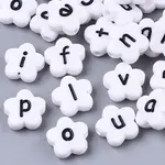 Opaque Spray Painted Acrylic Beads