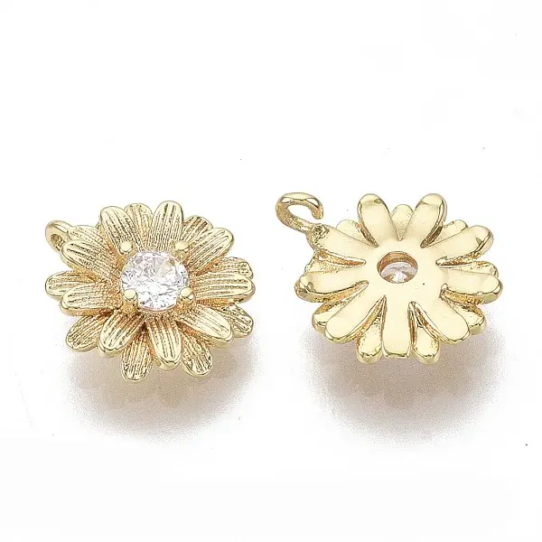 Brass Cubic Zirconia Charms