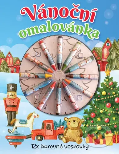 Vánoční omalovánka (12x barevné voskovky) - kniha z kategorie Omalovánky