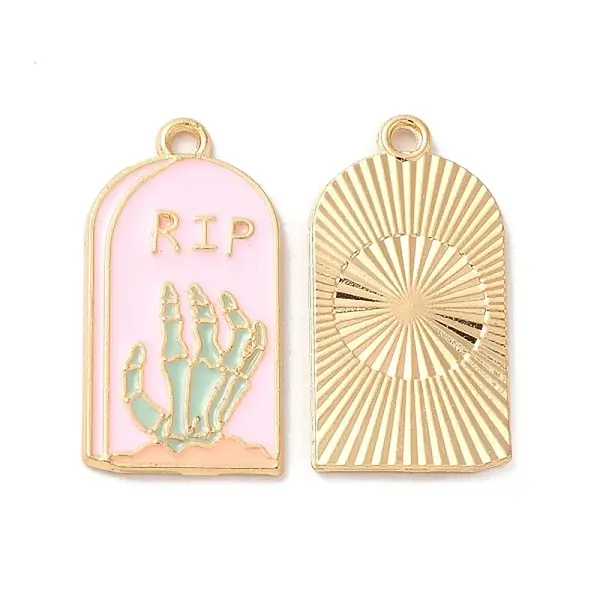 Light Gold Plated Alloy Enamel Pendants
