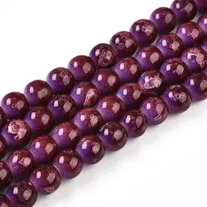 Baking Paint Glass Beads Strands
