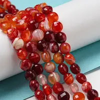 Natural Banded Agate Beads Strands