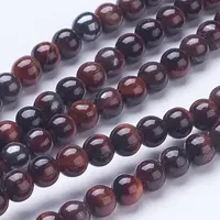 Dyed & Heated Natural Red Tiger Eye Beads Strands