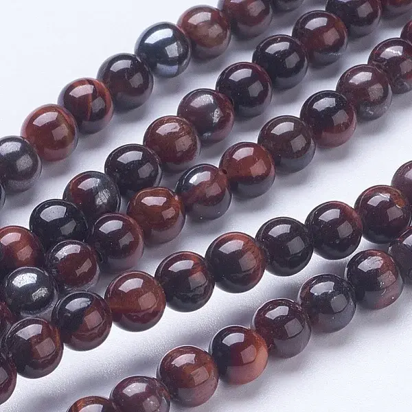 Dyed & Heated Natural Red Tiger Eye Beads Strands