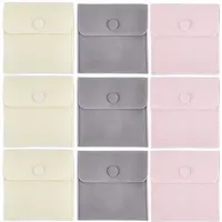 3 Colors Square Velvet Jewelry Bags