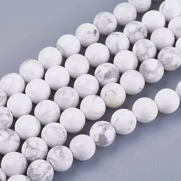 Natural Howlite Round Bead Strands