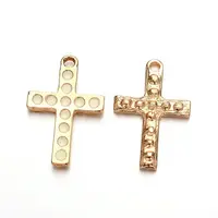 Light Gold Plated Alloy Enamel Cross Pendants