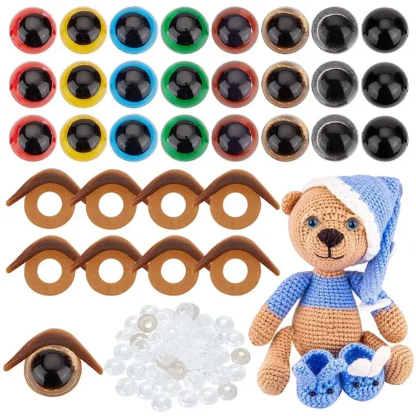 80 Sets 8 Colors Plastic Craft Eyes