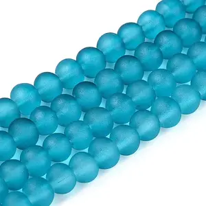 Baking Paint Transparent Glass Bead Strands