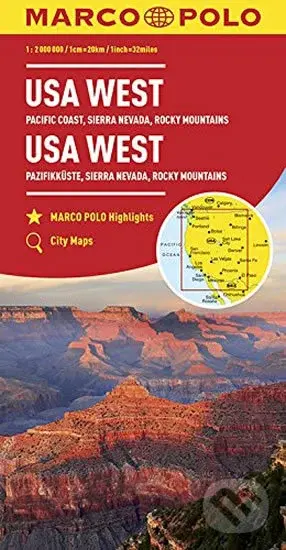 USA západ/mapa 1:2M