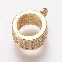 Brass Cubic Zirconia Tube Bails