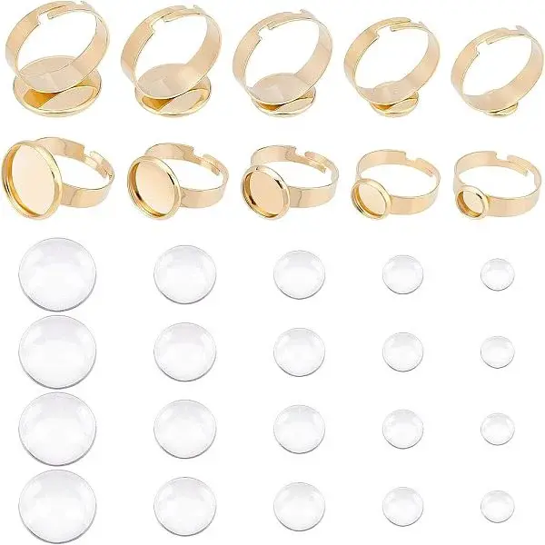 DIY Flat Round Finger Ring Making Kit