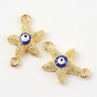 Alloy Enamel Evil Eye Links connectors
