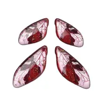 4Pcs Transparent Epoxy Resin Butterfly Wings Pendants