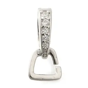 925 Sterling Silver Micro Pave Clear Cubic Zirconia Twister Clasps