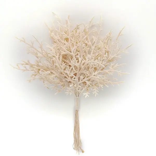 Plastic Artificial Frost Leaves for Wedding Christmas Decoration