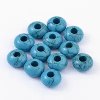 Synthetic Turquoise European Beads