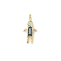 Brass Micro Pave Cubic Zirconia Pendants