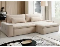 Rohová sedačka Athos, krémová látka%