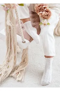 Milena Dětské Ponožky S Výřezem Ecru