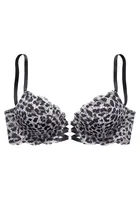LASCANA Podprsenka  sivá / čierna / biela