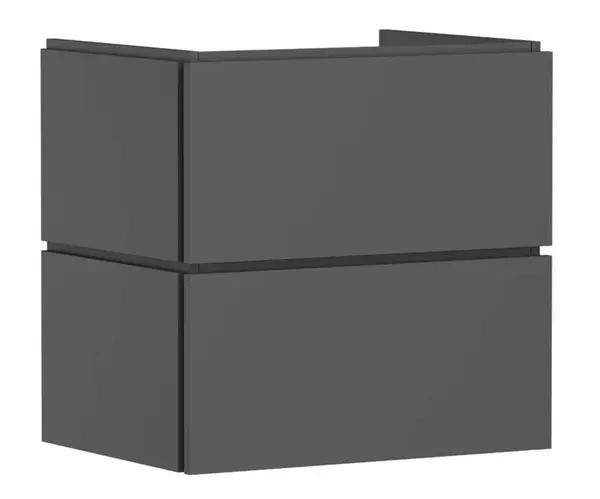 Hansgrohe Xilesa E - Umývadlová skrinka, 62x63x47 cm, 2 zásuvky, matná sivá 54294760