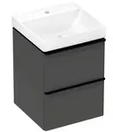 Hansgrohe Xelu Q - Skrinka s umývadlom, 63x48x50 cm, 2 zásuvky, matná sivá/matná čierna 54369670