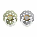 BIBS Boheme cumlíky z prírodného kaučuku 2ks - veľkosť 1 - Sage Nočný / Cloud Nočný