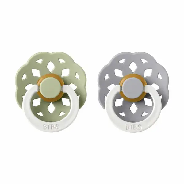 BIBS Boheme cumlíky z prírodného kaučuku 2ks - veľkosť 1 - Sage Nočný / Cloud Nočný