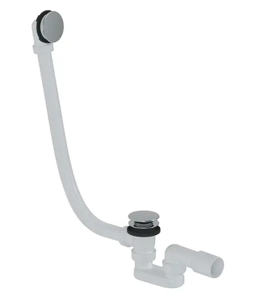 kielle - Vaňová odtoková a prepadová súprava Click-Clack, dĺžka 1000 mm, chróm 116010110