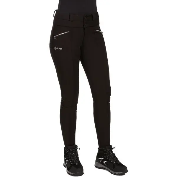 KILPI MAURA Dámske lyžiarske, softshellové nohavice, čierna, veľkosť