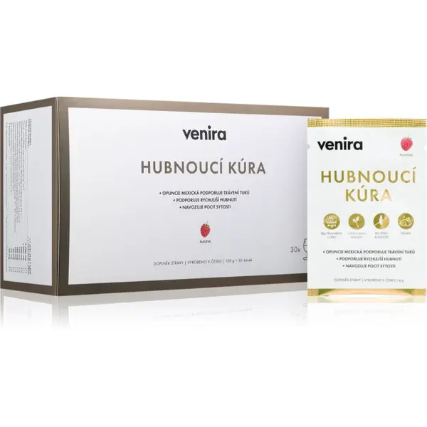 Venira Hubnoucí kúra nápoj pro kontrolu hmotnosti příchuť Raspberry 30 ks