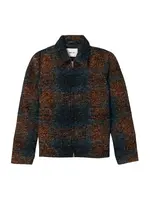 NN07 Prechodná bunda 'Gael'  tmavomodrá / modrá melírovaná / zelená / tmavooranžová