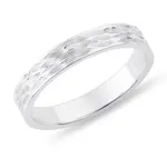 Pánský snubní prsten v bílém zlatě KLENOTA