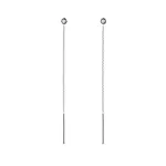 Dlouhé visací náušnice z bílého zlata KLENOTA