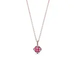 Náhrdelník s růžovým turmalínem v růžovém 14k zlatě KLENOTA