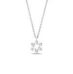 Diamantový náhrdelník vločka z bieleho 14k zlata KLENOTA