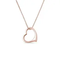 Náhrdelník so srdiečkom z ružového zlata KLENOTA