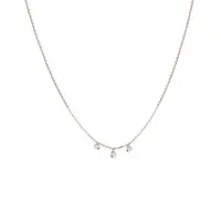 Náhrdelník z ružového zlata s tromi lab grown diamantmi KLENOTA