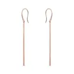 Visiace náušnice tyčinky z ružového zlata KLENOTA