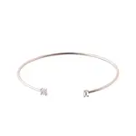 Pevný náramek s diamanty v růžovém 14k zlatě KLENOTA