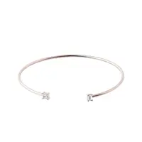 Pevný náramek s diamanty v růžovém 14k zlatě KLENOTA