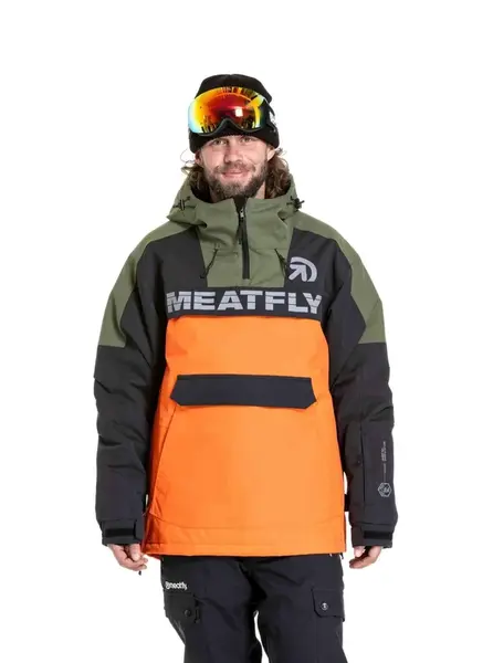Meatfly pánská SNB & SKI bunda Zenith Orange / Black | Černá | Velikost XL