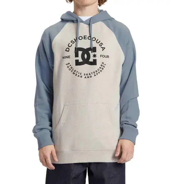 Dc shoes pánská mikina Star Pilot Snow Heather/Ashley Blue | Bílá | Velikost XL